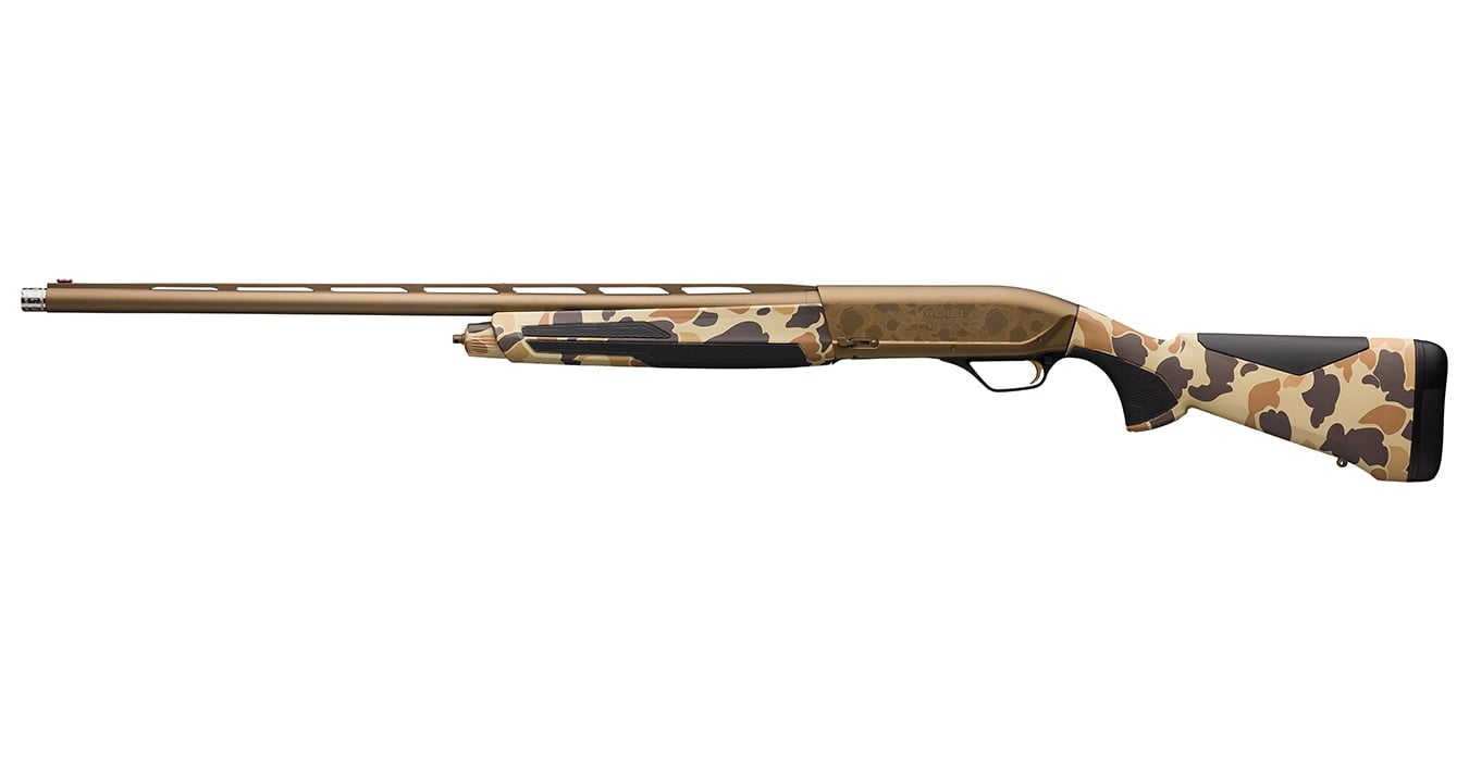 BROWNING FIREARMS Maxus II Wicked Wing 12 Gauge Semi-Auto Shotgun with 26 Inch Barrel and Vintage Tan Camo Stock